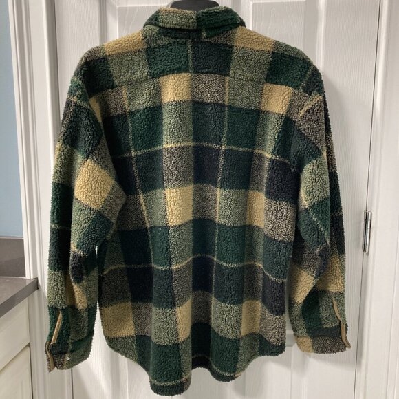 T.P. Saddle Blanket & Trading Co. Sherpa Patchwork Long Sleeve Shirt Size Medium - Picture 5 of 7